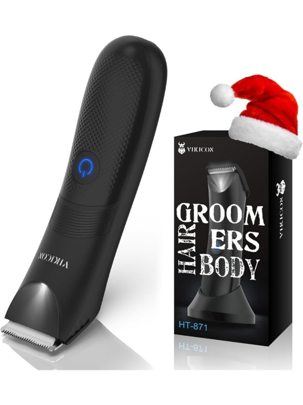 Men's Electric Trimmer - No Nicks, Waterproof Groomer for Body Hair Removal
